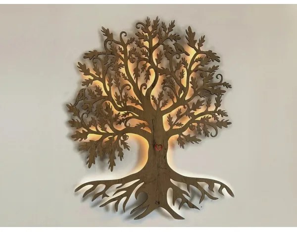 Li-Go 5742/DUB2 - LED nástenná dekorácia, LED/10 W/230 V, 90 × 110 cm, dub