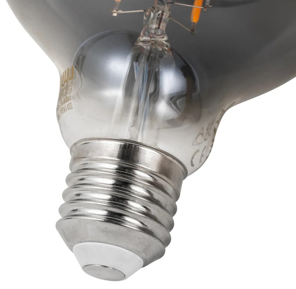 Sada 5 ks Inteligentné stmievateľné LED žiarovky E27 G95 dymové 4,9 W 150 lm 1800 K