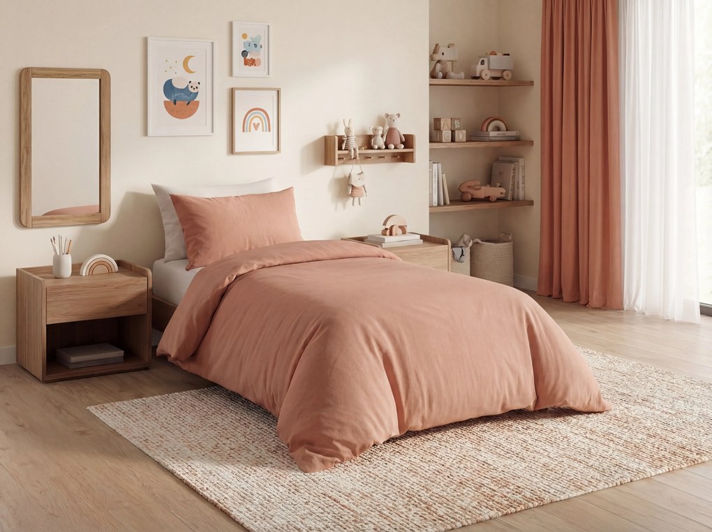 Bavlnené obliečky CALMORA púdrovo ružové Rozmer obliečky: 2 ks 70 x 90 cm | 160 x 220 cm