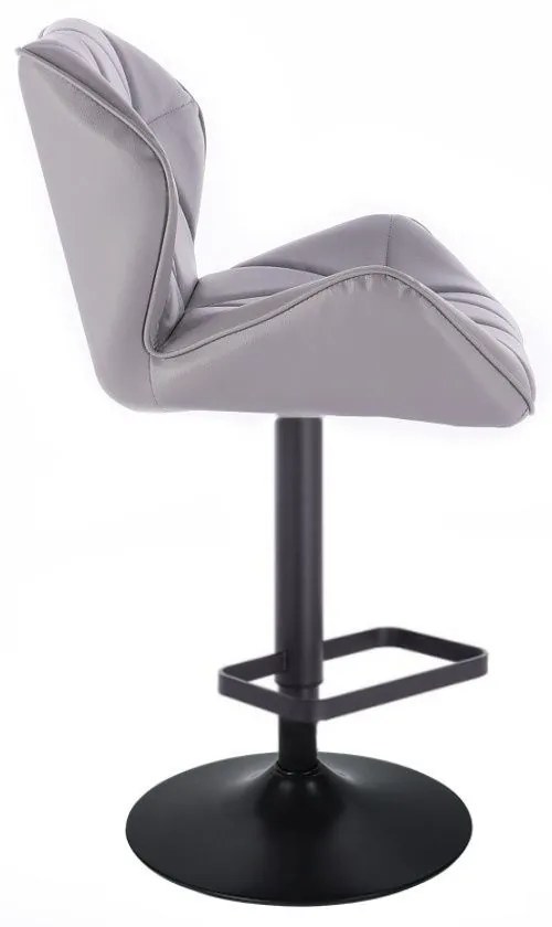 LuxuryForm DESIGN Barová stolička MILANO na čiernom tanieri - šedá