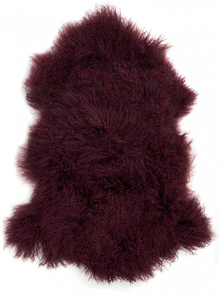 IB LAURSEN Tibetská jahňacia kožušina Bordeaux Fur