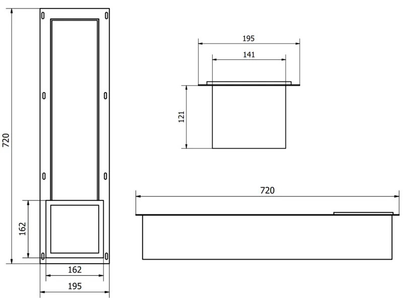 Mexen X-Wall-B, zabudovaný zásobník na toaletný papier, zlatá lesklá, 1955