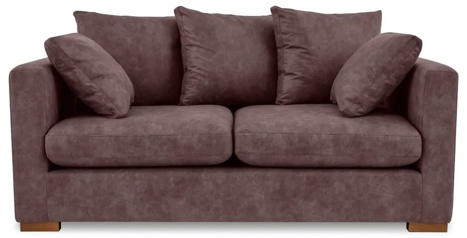 Tmavohnedá pohovka z imitácie kože 175 cm Hamburg – Scandic