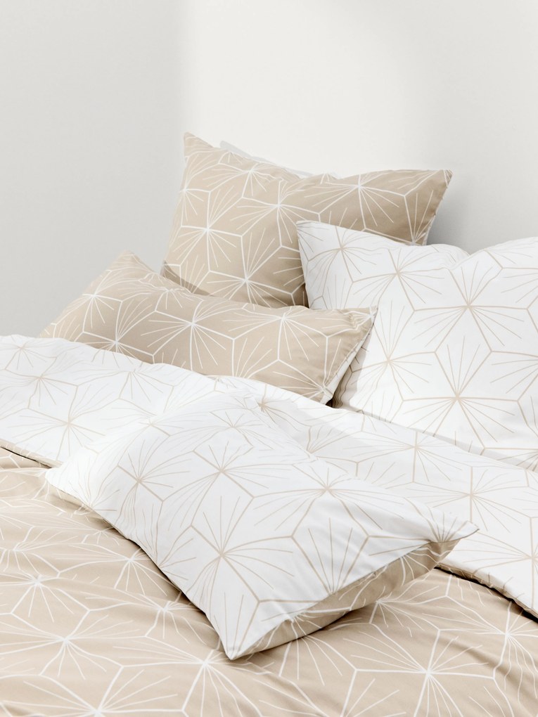 Obojstranná bavlnená obliečka na paplón's geometrickou potlačou Ilda