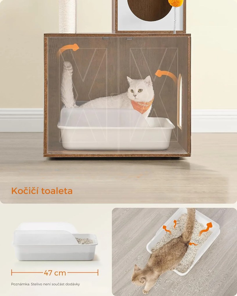 Mačacie škrabadlo LENO hnedé