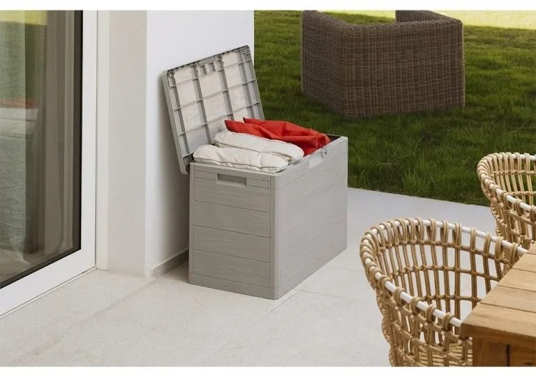 WOODYS záhradný plastový úložný box 160 L, svetlo šedá