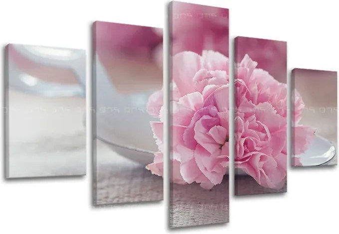Obraz na stenu 5 dielny KVETY KV100E50 - 100x80 cm