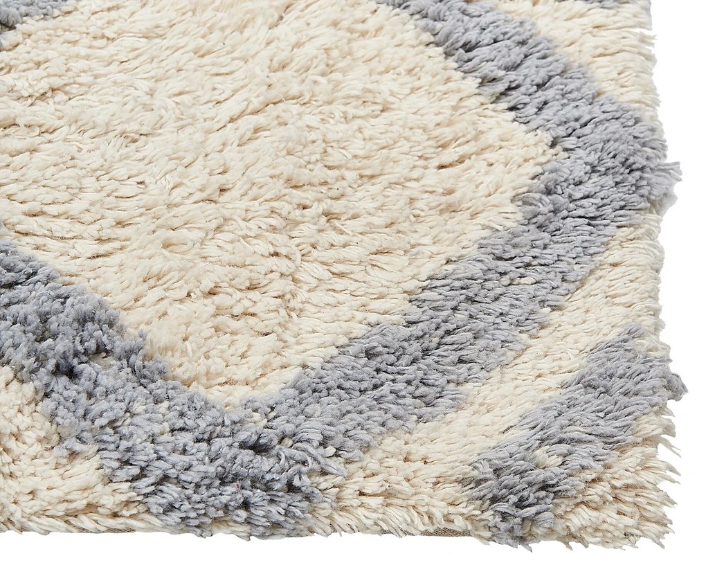 Bavlnený koberec 140 x 200 cm béžová/sivá NEVSEHIR Beliani