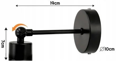 BERGE Sklenená LED nástenná lampa 1xE27 - jantárová farba