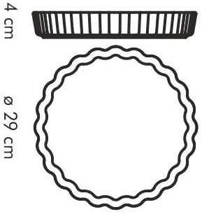 Tescoma GUSTO 622060.00 - Forma s vlnitým okrajom guľatá GUSTO o 28 cm