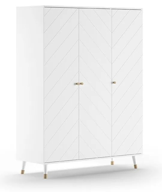 Biela detská šatníková skriňa 150x200 cm BILLY – Vipack