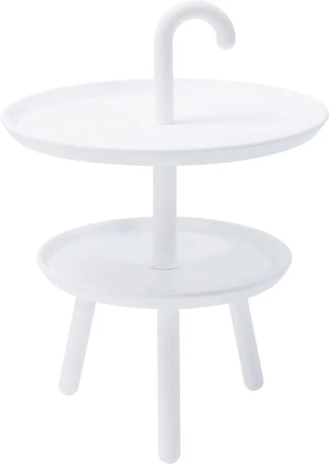 Biely odkladací stolík Kare Design Jacky, ⌀ 42 cm