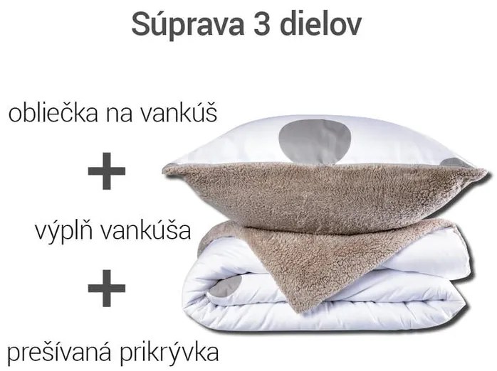 Prešívaná barančeková súprava Dual Feel ESTELLA 3 ks