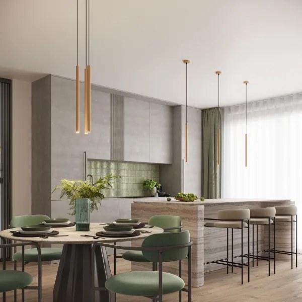 Sollux SL.1342 - Luster na lanku ARCHE 3xG9/8W/230V zlatá