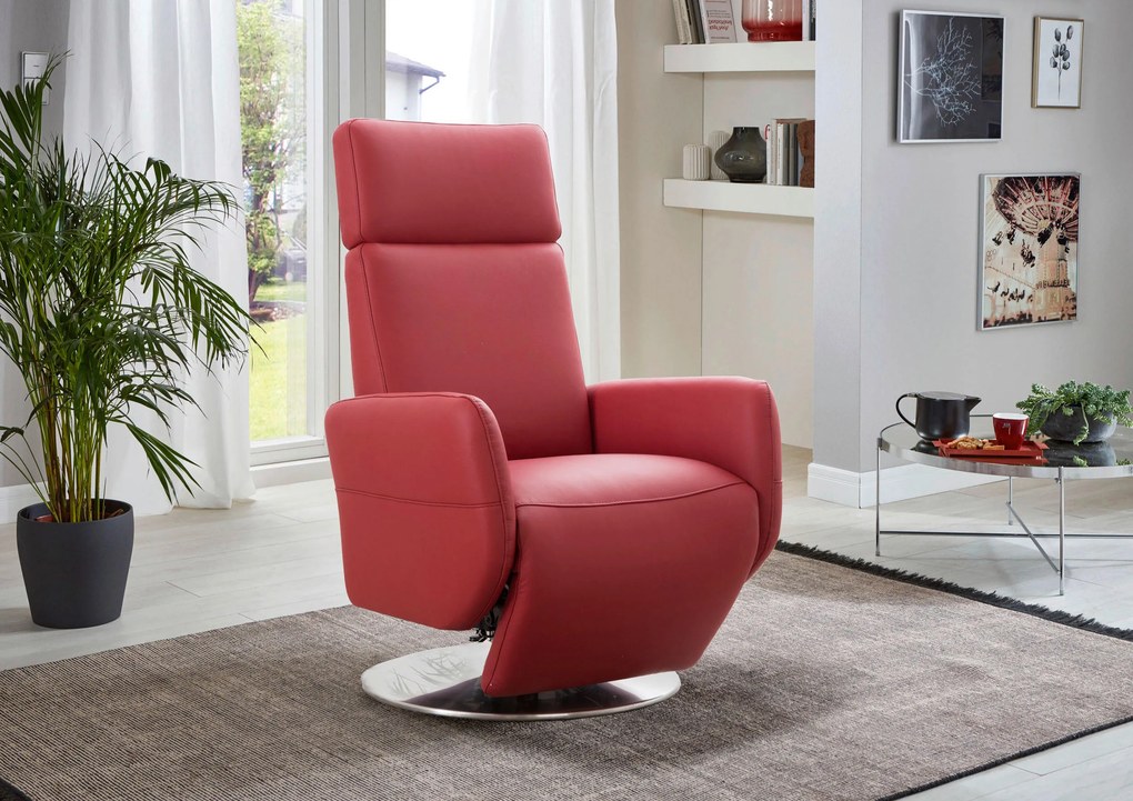 XXXLutz RELAXAČNÉ KRESLO, koža, červená Sit & More - Online Only obývacie izby - 000144006224