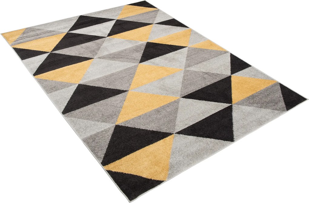 TA Koberec C945C ŠEDÁ/ŽLTÁ AZÚROVÁ Rozmer: 200x290 cm