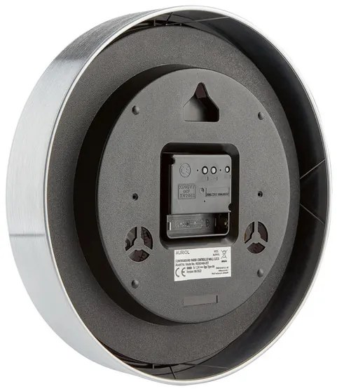 AURIOL® Nástenné hodiny (strieborná/biela) (100354822)