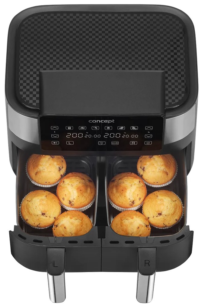 Concept FR8000 teplovzdušná fritéza DOUBLE, 8 l