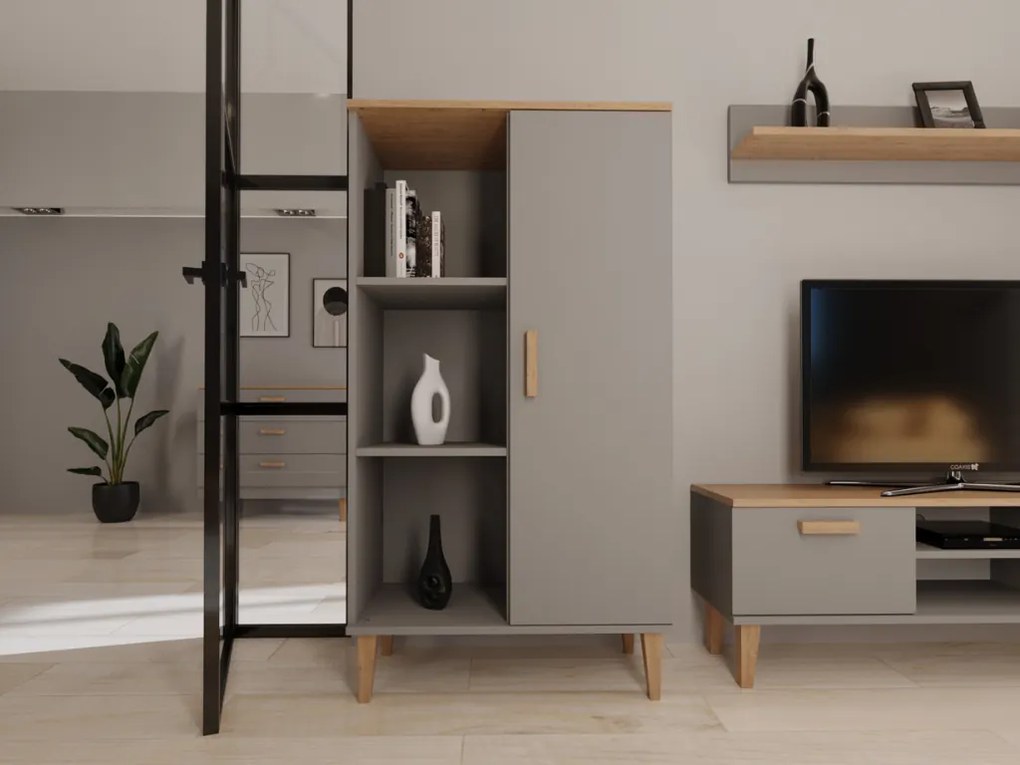 Sivá obývacia izba DENVER s TV stolíkom 120 cm