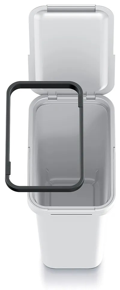 Závesný odpadkový kôš, 12 l, svetlo sivá