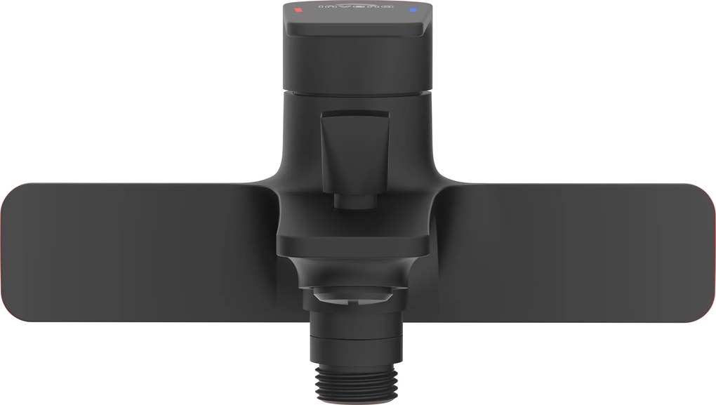 Invena Rikia, nástenná vaňová batéria, čierna matná, INV-BW-24-104-A