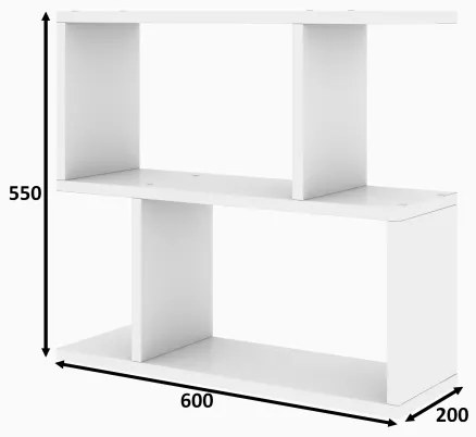 Odkladací stolík LALE 55x60 cm biela