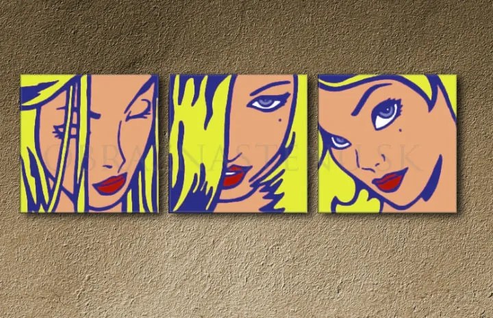 Ručne maľovaný POP Art obraz LICHTENSTEIN | rôzne rozmery