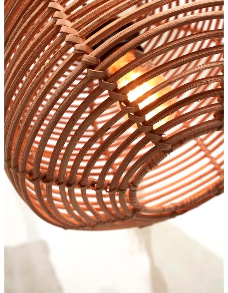 Stojacia lampa s ratanovým tienidlom v prírodnej farbe (výška 150 cm) Tanami – Good&amp;Mojo