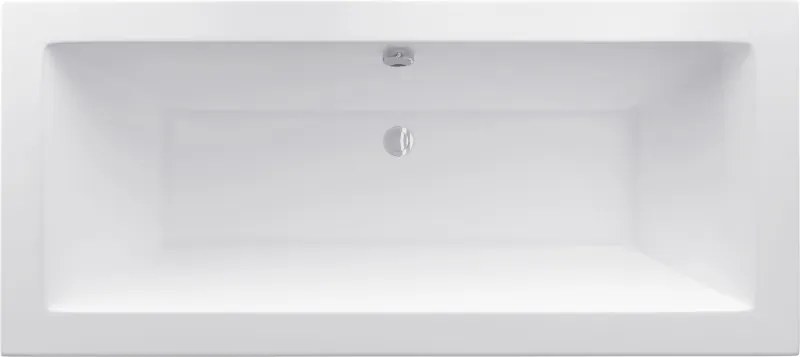 Mexen Cube obdĺžniková vaňa 180 x 80 cm s krytom, biela - 55051808000X