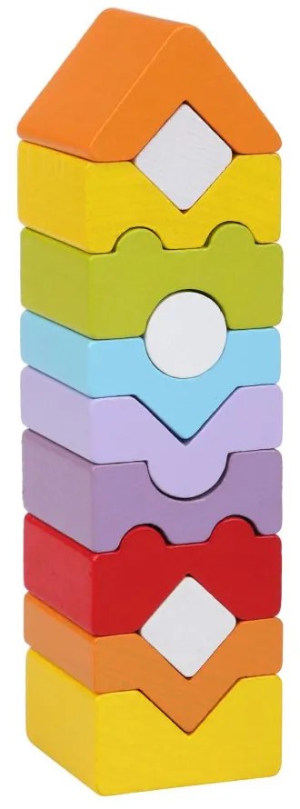 CUBIKA 14996 Veža XI - drevená skladačka s 12 dielikmi