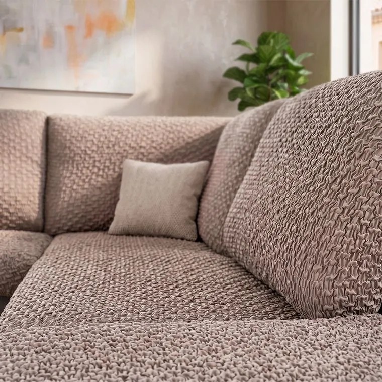 Bielastické poťahy MODULO orieškové oporný vankúš L (60-90 cm x 131-180 cm)