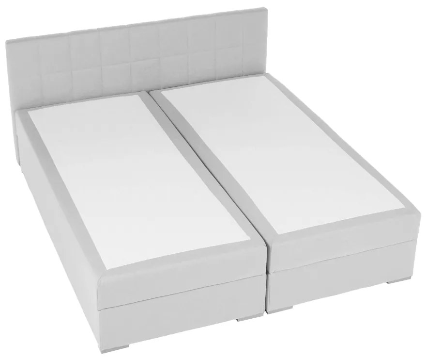 Boxspringová posteľ 160x200, svetlosivá, FERATA KOMFORT