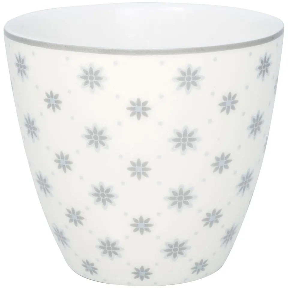 Sivá porcelánová šálka Green Gate Laurie, 300 ml