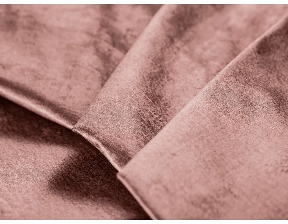 Ružová zamatová rozkladacia pohovka Milo Casa Luca