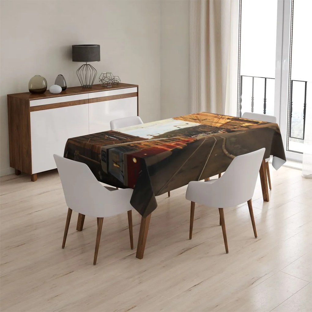 Sablio Obrus Električka v historickom meste - 90x90 cm