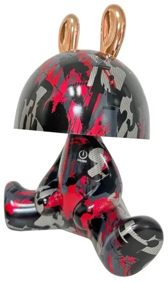 LED Stmievateľná detská dotyková lampička FANCY LED/2,5W/3,7V čierna/červená