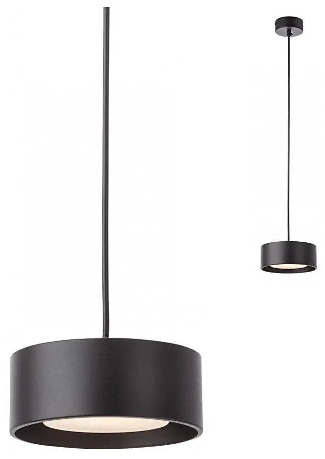 Redo 01-3101 - LED Luster na lanku PUNKT LED/6W/230V pr. 15 cm čierna