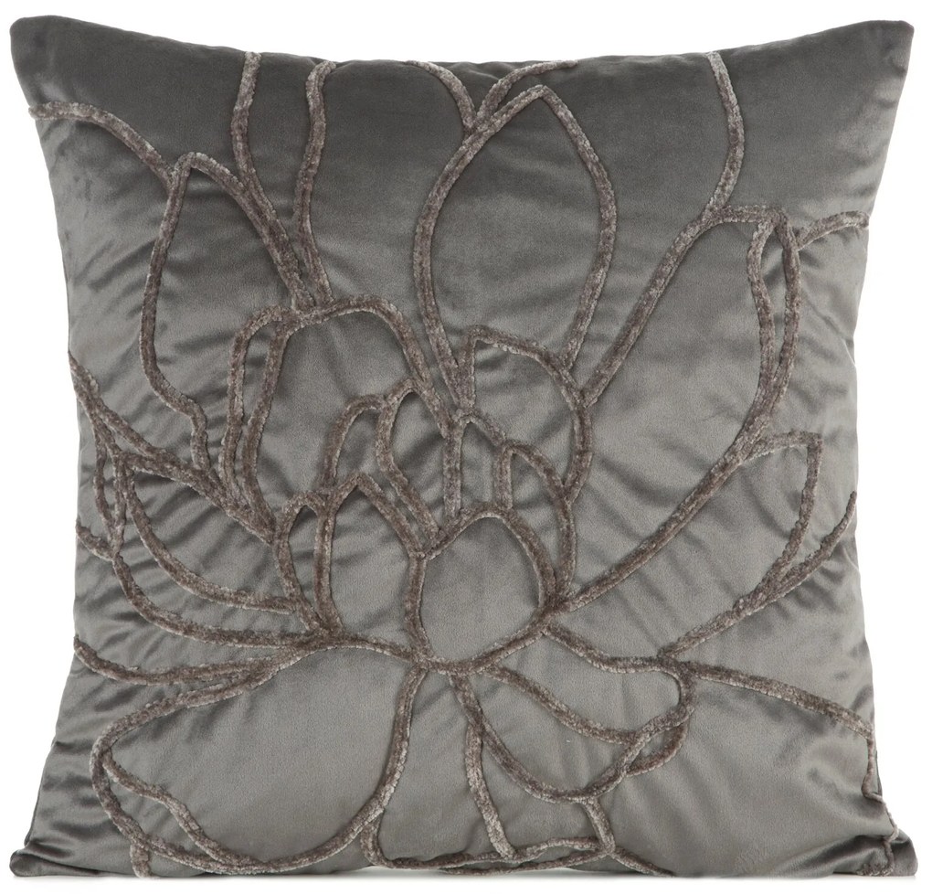 DEKORAČNÁ OBLIEČKA NA VANKÚŠ SANDI 45X45 CM SIVÁ