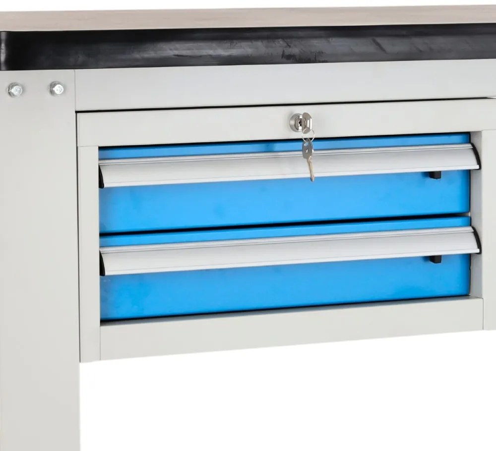 Dielenský stôl Solid MDF-24, 150 cm, 2 závesné boxy, čierna