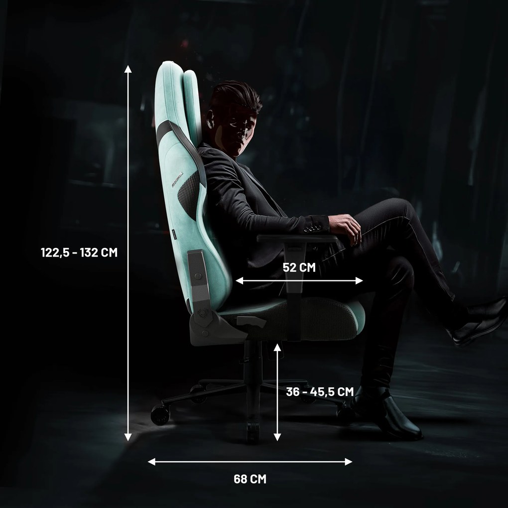 Herné kreslo Normal Size, mätový-čierny: Diablo X-One Prime Mystic Mint