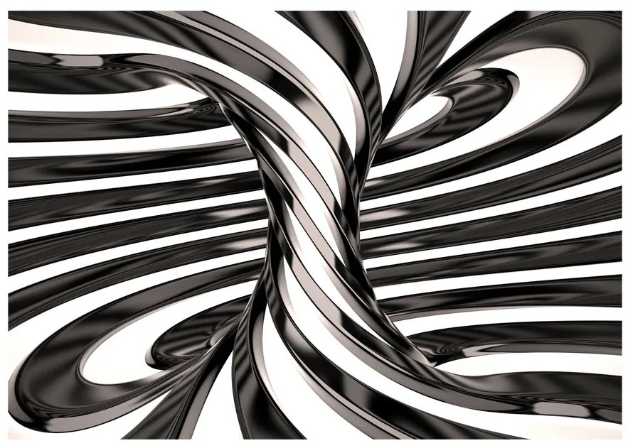 Artgeist Fototapeta - Black and white swirl Veľkosť: 100x70, Verzia: Premium