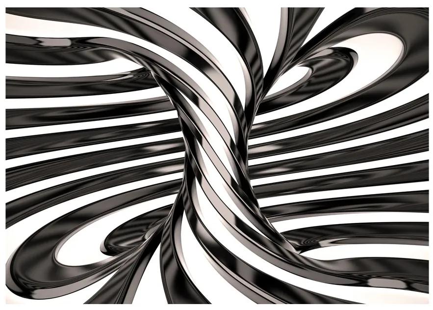 Artgeist Fototapeta - Black and white swirl Veľkosť: 245x175, Verzia: Samolepiaca
