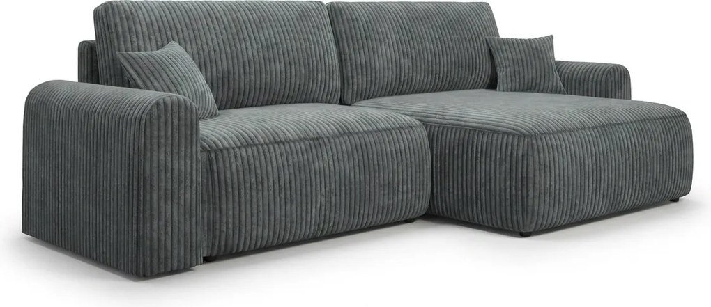 Rozkladacia obojstranná sedacia súprava do L NORDEN TILIA 250x140 cm, sivomodrá