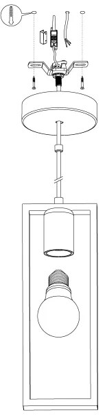Eglo 49473 - Luster na lanku LITTLETON 1xE27/60W/230V