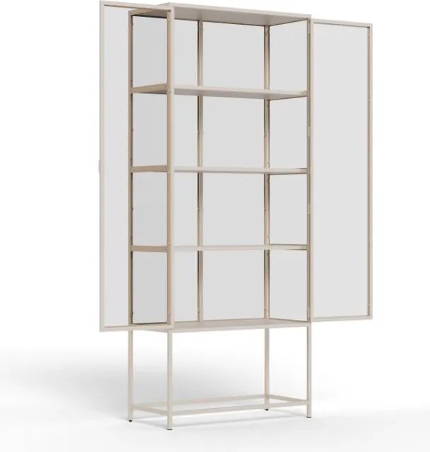 Vitrína Seaford 77x185,6 cm sivá