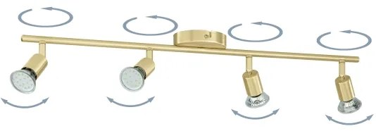 Eglo 33187 - LED Bodové svietidlo BUZZ-LED 4xGU10/2,8W/230V 3000K zlatá