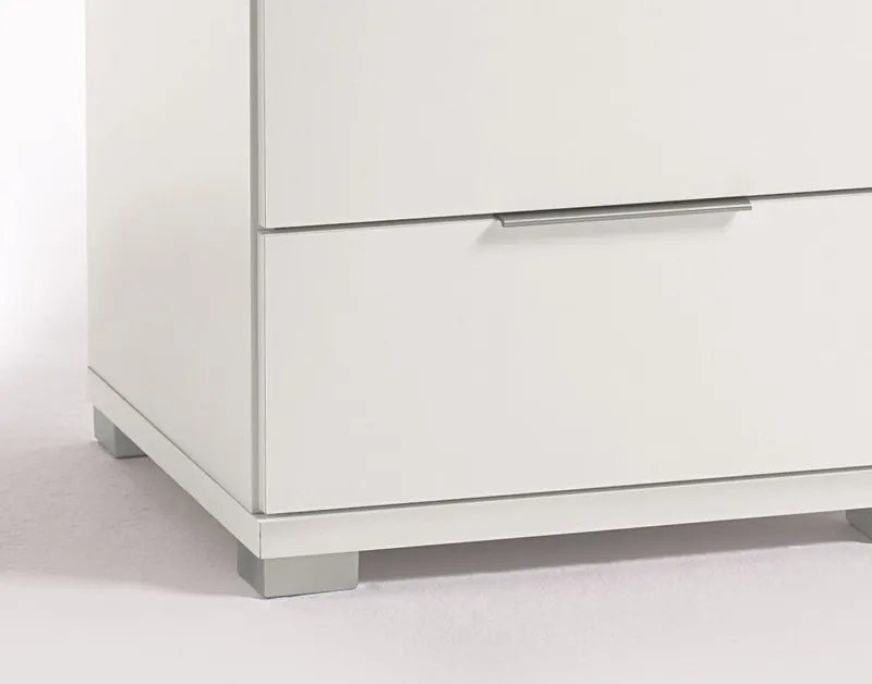 Vyšší nočný stolík Anton, biela/beton