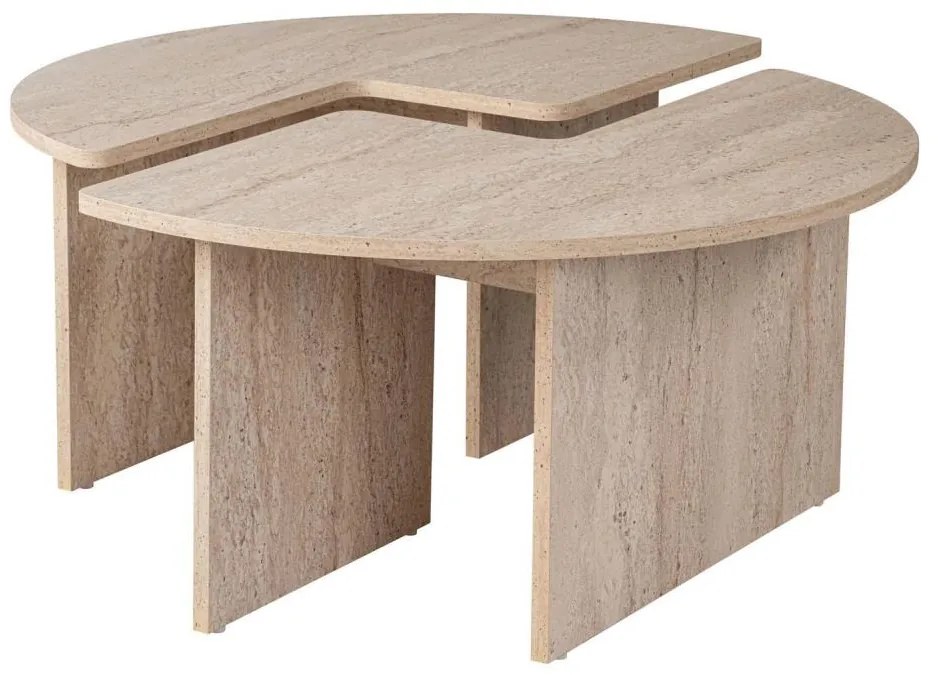 Konferenčný stolík LUVIA, mramorový dekor, béžový