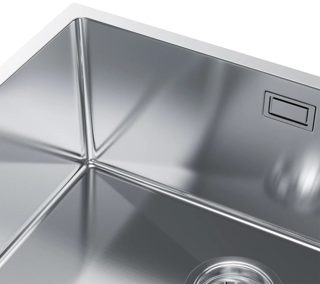 Erga HD, 1-komorový oceľový drez 540x440x210 mm, oceľová, ERG-MLS-HD5444