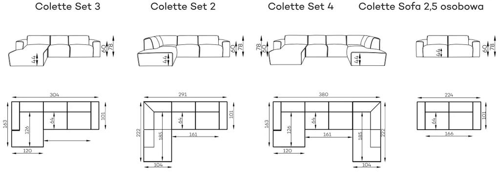 MOOD SELECTION Colette Set 3 - ľavá sedačka